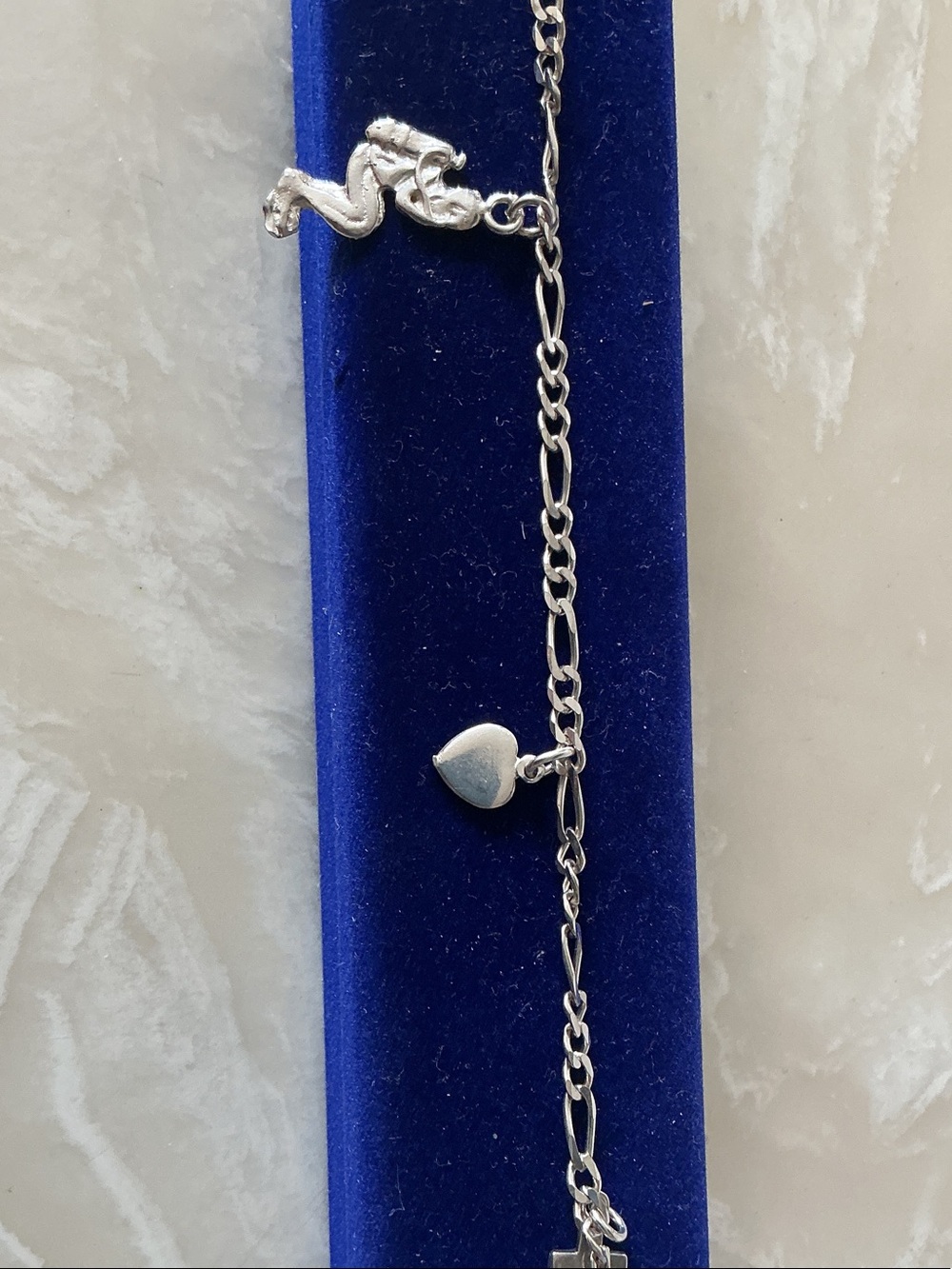 Silver Heart Charm Bracelet - Women's Jewelry